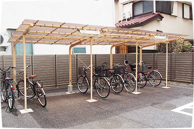 上石神井敬老館　自転車置き場